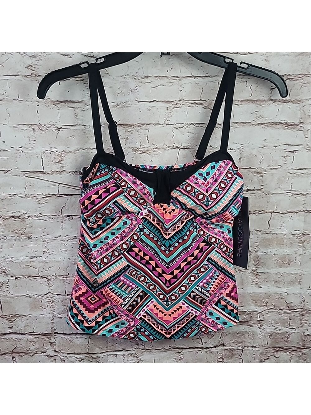 Aqua couture bathing suit bikini top small nwt